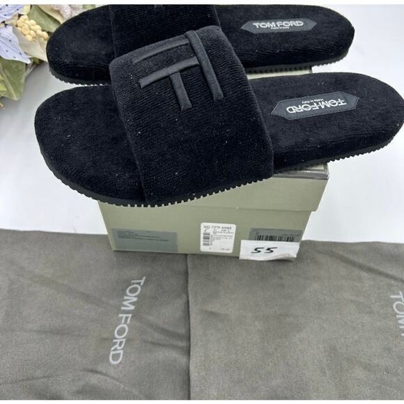 Men’s Tom Ford toweling velvet slipper size 8 made in Italy main image 7